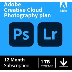 Adobe Creative Cloud Photography Plan 1TB storage Windows, macOS, 1 User [Digital Download]