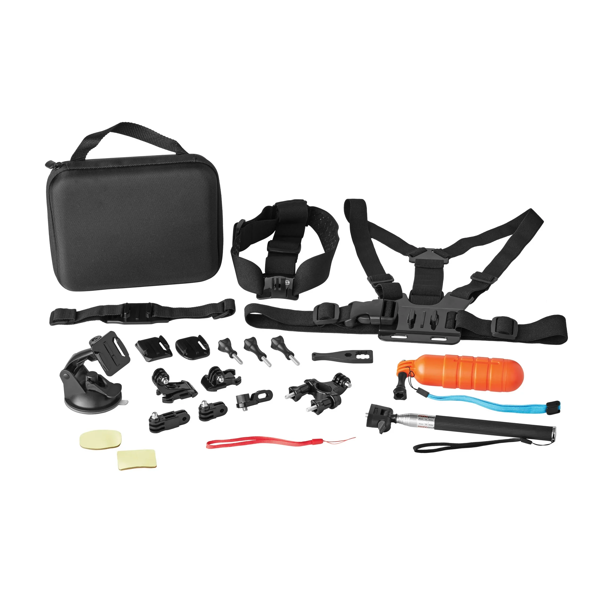 onn Action Camera Accessory Kit for Most GoPro Hero Cameras